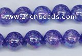 CKQ103 15.5 inches 10mm round AB-color dyed crackle quartz beads