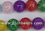 CKQ17 15.5 inches 16mm round dyed crackle quartz beads wholesale