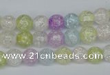 CKQ22 15.5 inches 8mm round dyed crackle quartz beads wholesale