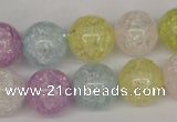 CKQ25 15.5 inches 14mm round dyed crackle quartz beads wholesale