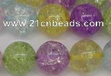 CKQ26 15.5 inches 16mm round dyed crackle quartz beads wholesale