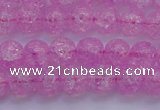 CKQ302 15.5 inches 8mm round dyed crackle quartz beads wholesale
