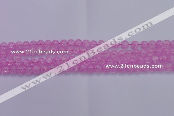 CKQ302 15.5 inches 8mm round dyed crackle quartz beads wholesale