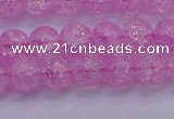 CKQ303 15.5 inches 10mm round dyed crackle quartz beads wholesale