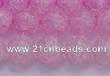 CKQ305 15.5 inches 14mm round dyed crackle quartz beads wholesale