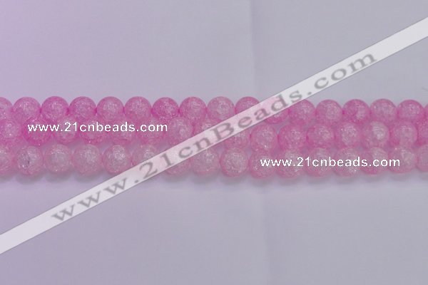 CKQ305 15.5 inches 14mm round dyed crackle quartz beads wholesale