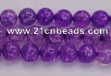 CKQ308 15.5 inches 6mm round dyed crackle quartz beads wholesale