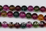 CKQ31 15.5 inches 6mm round dyed crackle quartz beads wholesale