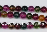 CKQ31 15.5 inches 6mm round dyed crackle quartz beads wholesale