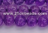 CKQ311 15.5 inches 12mm round dyed crackle quartz beads wholesale