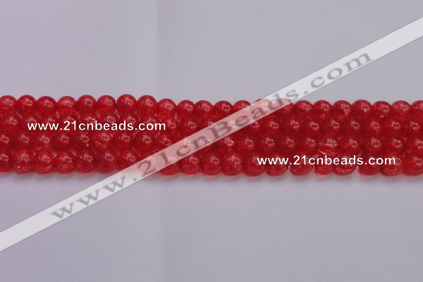 CKQ317 15.5 inches 10mm round dyed crackle quartz beads wholesale