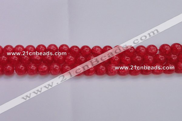 CKQ319 15.5 inches 14mm round dyed crackle quartz beads wholesale