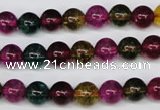 CKQ32 15.5 inches 8mm round dyed crackle quartz beads wholesale