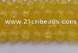 CKQ322 15.5 inches 6mm round dyed crackle quartz beads wholesale