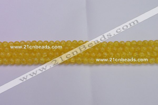 CKQ322 15.5 inches 6mm round dyed crackle quartz beads wholesale