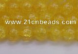 CKQ324 15.5 inches 10mm round dyed crackle quartz beads wholesale