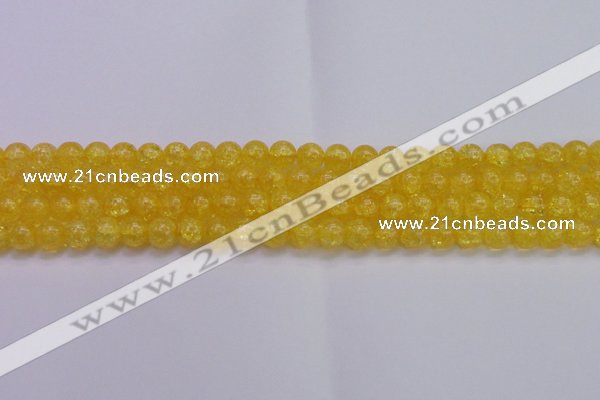 CKQ324 15.5 inches 10mm round dyed crackle quartz beads wholesale