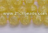 CKQ325 15.5 inches 12mm round dyed crackle quartz beads wholesale