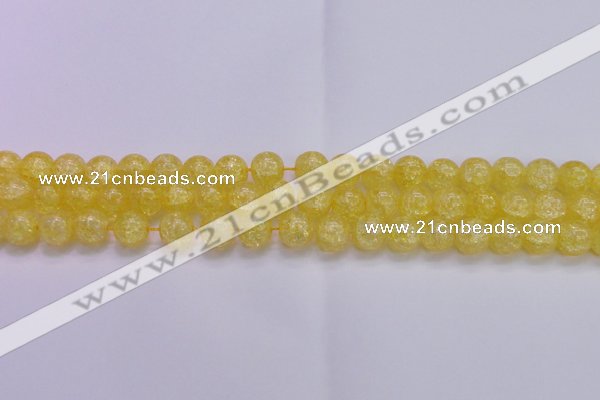 CKQ325 15.5 inches 12mm round dyed crackle quartz beads wholesale