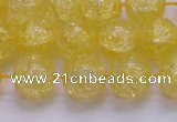 CKQ326 15.5 inches 14mm round dyed crackle quartz beads wholesale