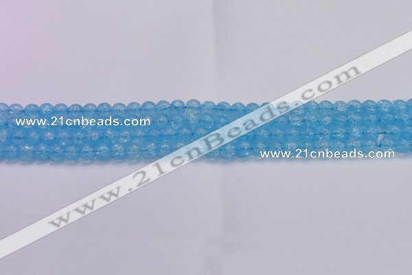 CKQ329 15.5 inches 6mm round dyed crackle quartz beads wholesale