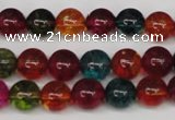 CKQ33 15.5 inches 10mm round dyed crackle quartz beads wholesale