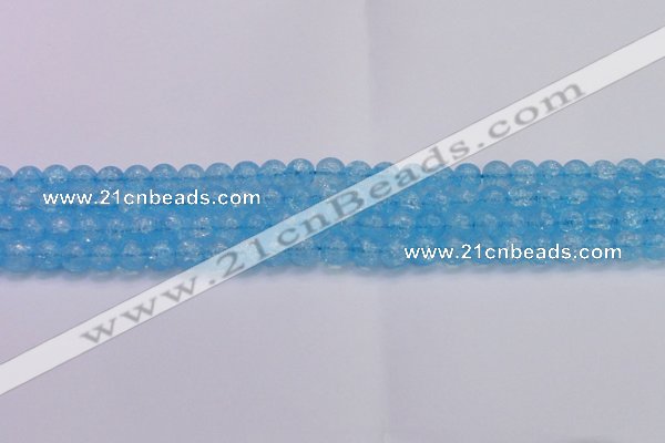 CKQ330 15.5 inches 8mm round dyed crackle quartz beads wholesale