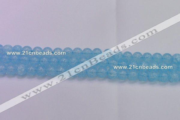 CKQ332 15.5 inches 12mm round dyed crackle quartz beads wholesale