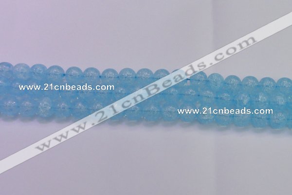 CKQ333 15.5 inches 14mm round dyed crackle quartz beads wholesale