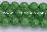 CKQ338 15.5 inches 10mm round dyed crackle quartz beads wholesale