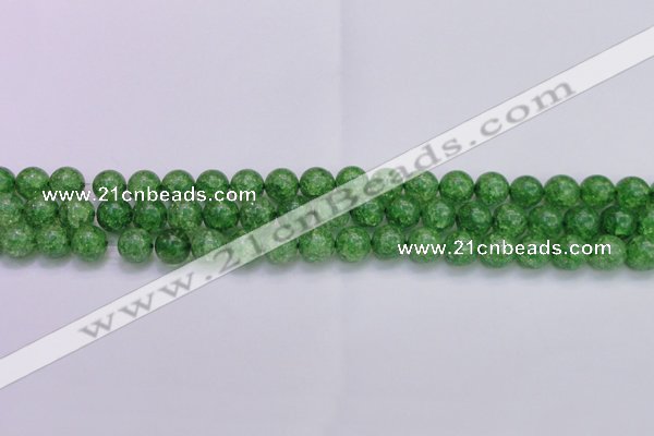 CKQ338 15.5 inches 10mm round dyed crackle quartz beads wholesale