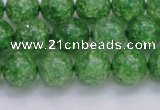 CKQ339 15.5 inches 12mm round dyed crackle quartz beads wholesale