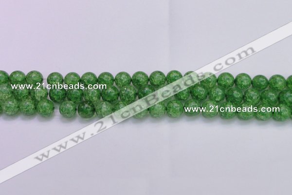 CKQ339 15.5 inches 12mm round dyed crackle quartz beads wholesale