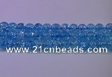 CKQ362 15.5 inches 8mm round dyed crackle quartz beads