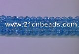 CKQ363 15.5 inches 10mm round dyed crackle quartz beads