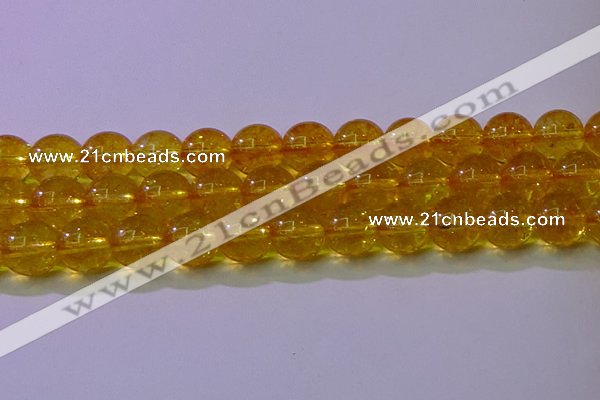 CKQ382 15.5 inches 8mm round dyed crackle quartz beads