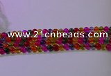 CKQ391 15.5 inches 6mm round dyed crackle quartz beads