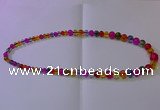 CKQ400 15.5 inches 6mm - 12mm round dyed crackle quartz beads