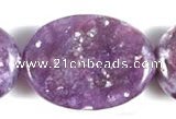 CKU03 15 inches 13*18mm oval purple kunzite beads Wholesale