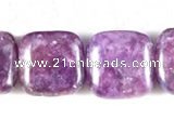 CKU07 15 inches 10*10mm square purple kunzite beads wholesale
