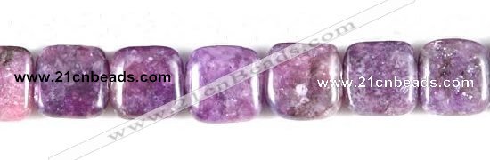 CKU07 15 inches 10*10mm square purple kunzite beads wholesale