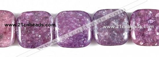 CKU08 15 inches 16*16mm square purple kunzite beads wholesale