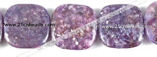 CKU09 15 inches 20*20mm square purple kunzite beads wholesale