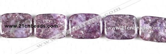 CKU11 15 inches 18*25mm rectangle purple kunzite beads wholesale