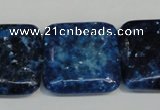 CKU120 15.5 inches 25*25mm square dyed kunzite beads wholesale