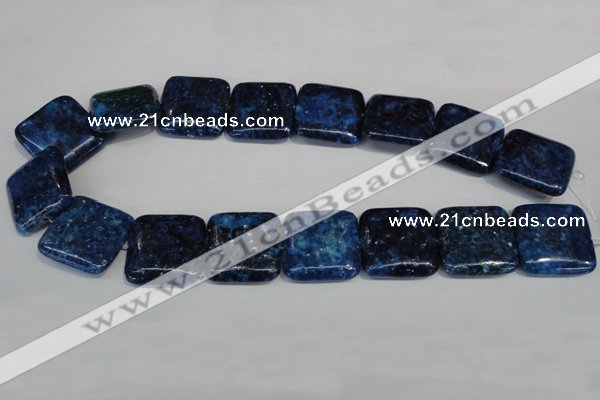 CKU120 15.5 inches 25*25mm square dyed kunzite beads wholesale