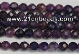 CKU20 15.5 inches 4mm faceted round purple kunzite beads wholesale