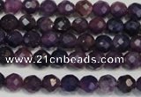 CKU21 15.5 inches 6mm faceted round purple kunzite beads wholesale