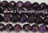 CKU22 15.5 inches 8mm faceted round purple kunzite beads wholesale