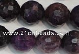 CKU27 15.5 inches 18mm faceted round purple kunzite beads wholesale